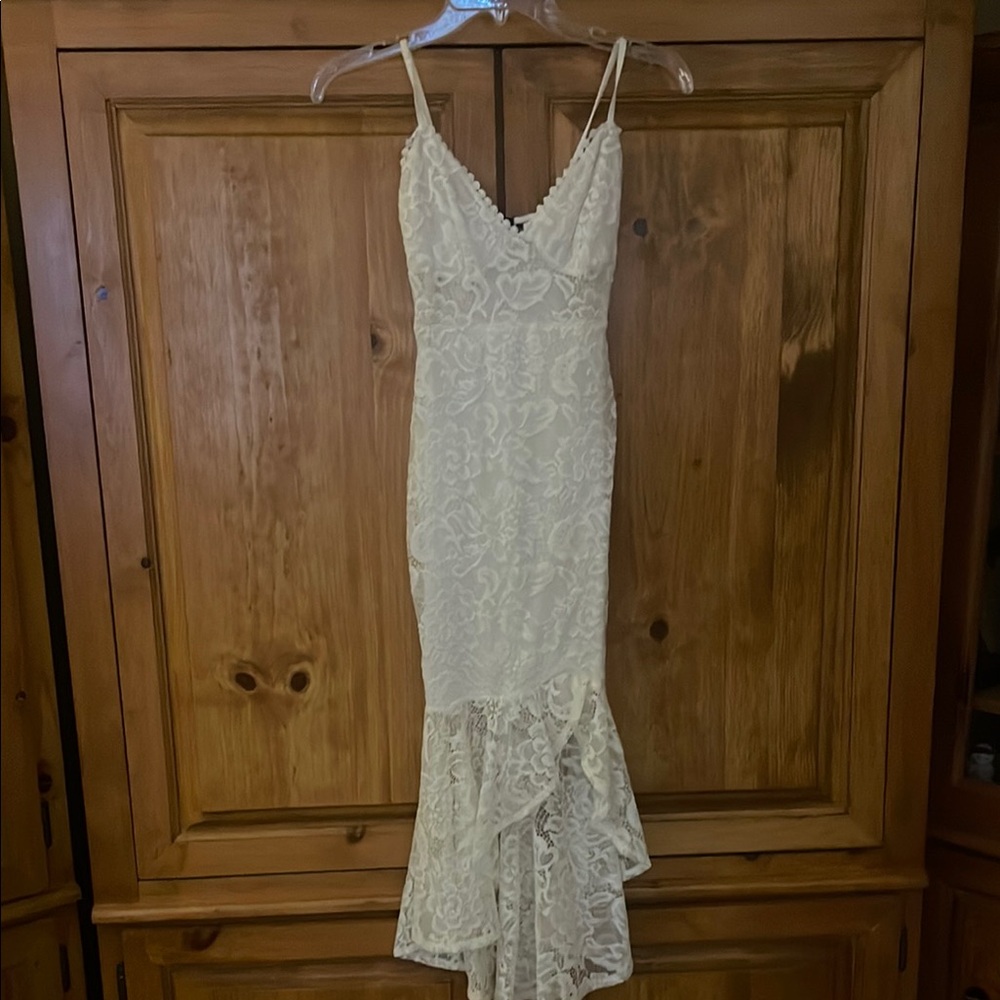 Elegant Lace Ivory Dress